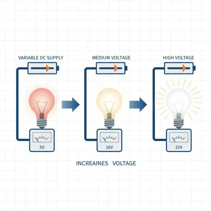 افزایش ولتاژ باعث افزایش جریان میشود